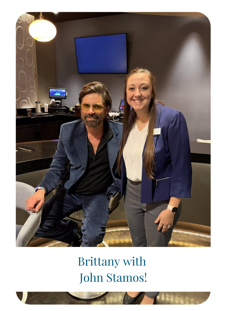 Brittany with John Stamos at an Incentive Trip